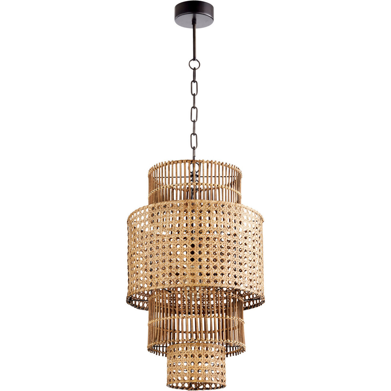 Modern Farmhouse Tiered Bamboo Pendant