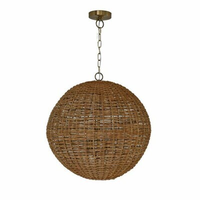 Rattan Ball Chandelier