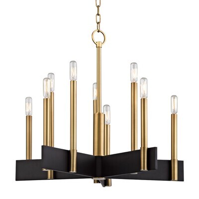 Abrams 10-Light Modern Linear Chandelier