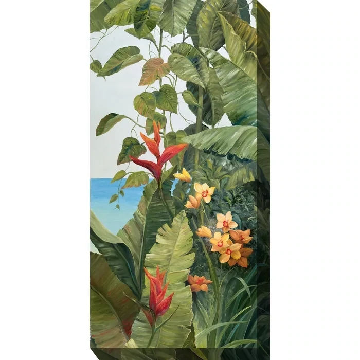 Tropical Florals Outdoor Canvas Wall Decor