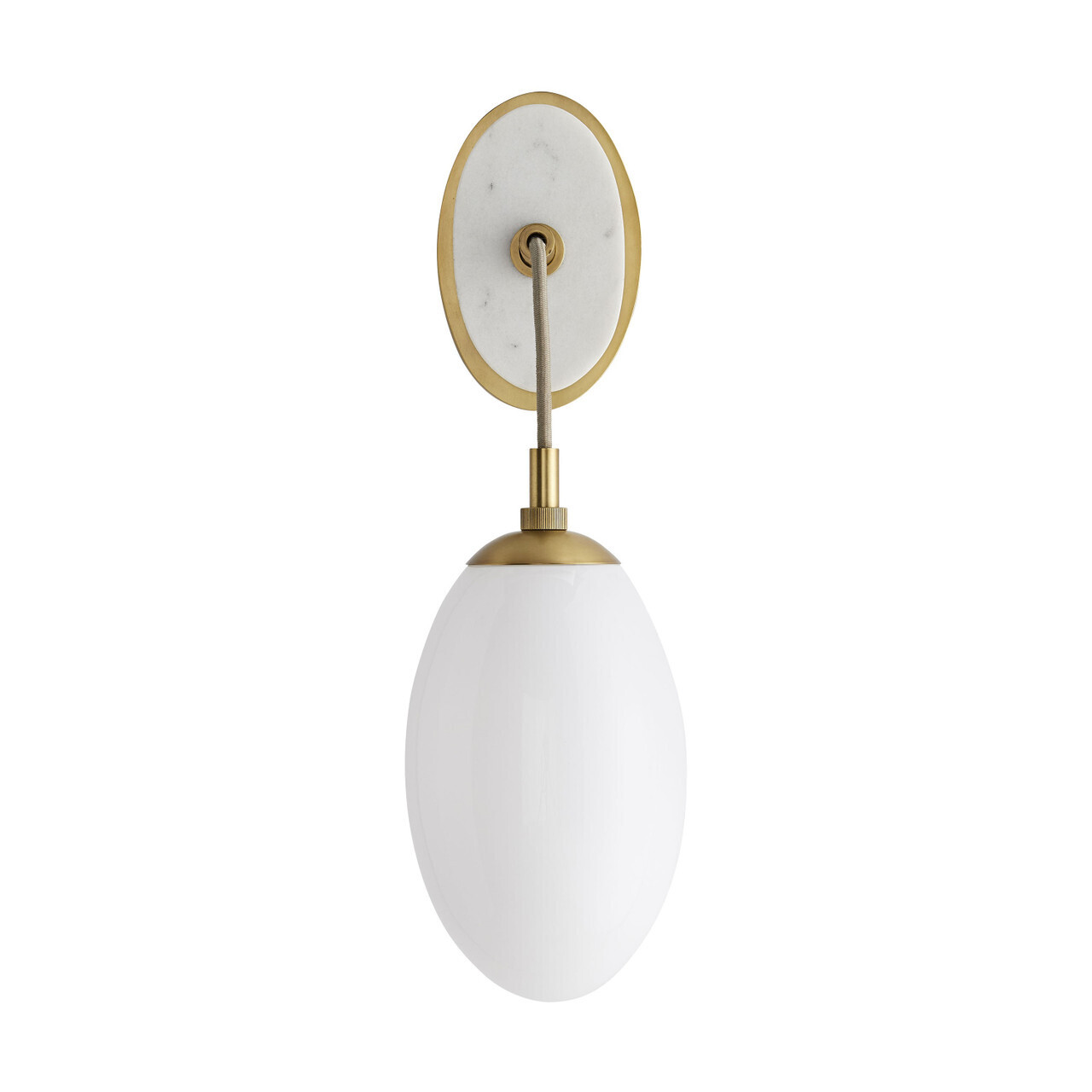 Modern Oval Marble Backed Sconce