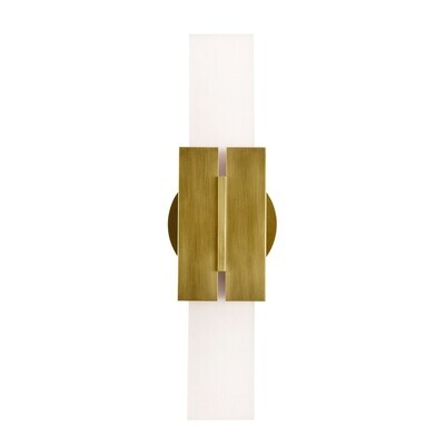 Modern 2-Light Crystal Panel LED Sconce