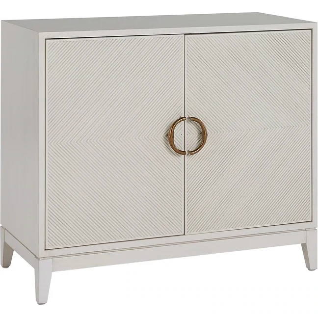 Sand Dollar White Coastal Chest with Adjustable Shelving