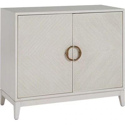 Sand Dollar White Coastal Chest with Adjustable Shelving