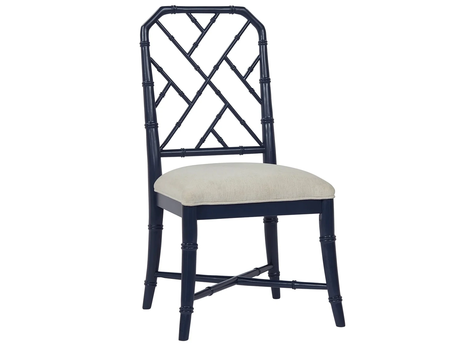Deep Blue Chippendale Side Chair