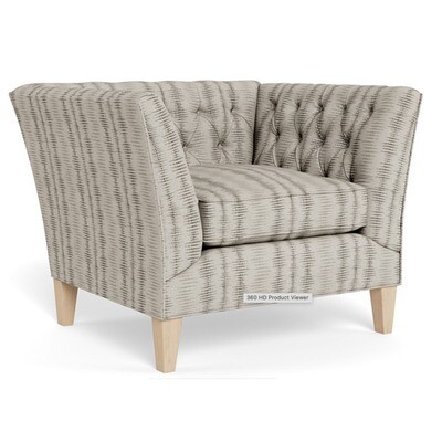 Modern Tufted Back Fabric Lounge Chair