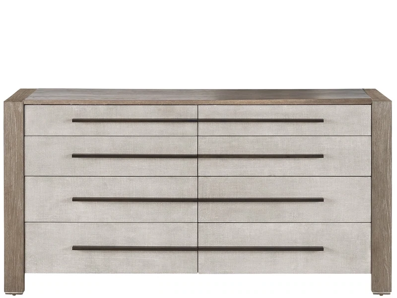 Vista 8-Drawer Dresser in Weathered Oak