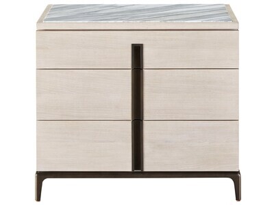 Modern 3-Drawer Nightstand in Beige