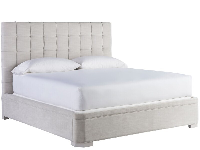 Romantic Upholstered King Bed with Headboard
