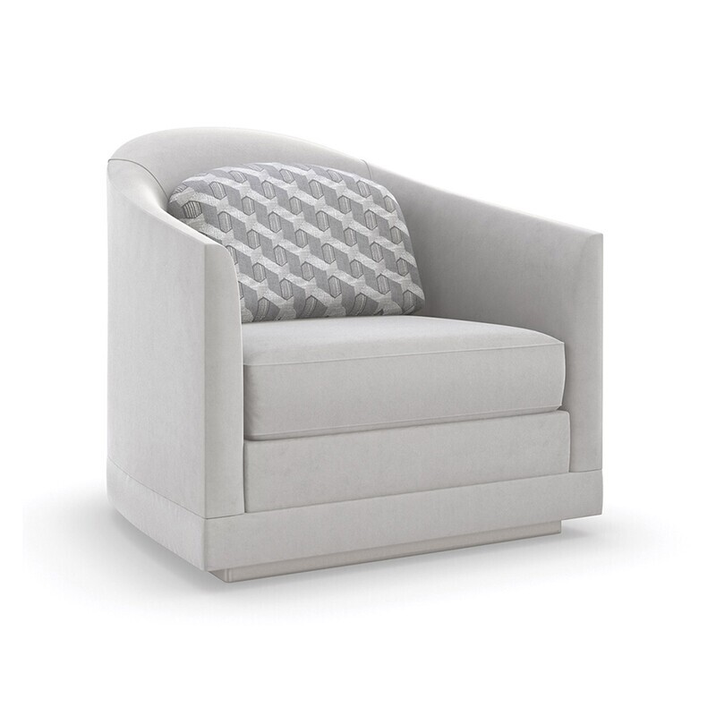 Cloud Grey Performance Velvet Swivel Chair