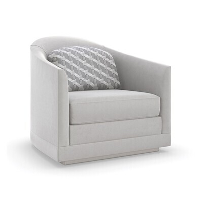 Cloud Grey Performance Velvet Swivel Chair