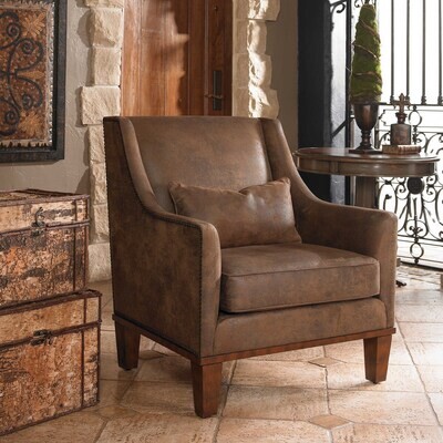 Brown Fabric Armchair 