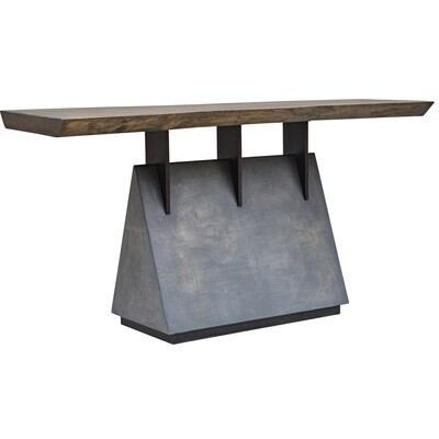 Industrial 60" Console Table in Gunmetal Grey