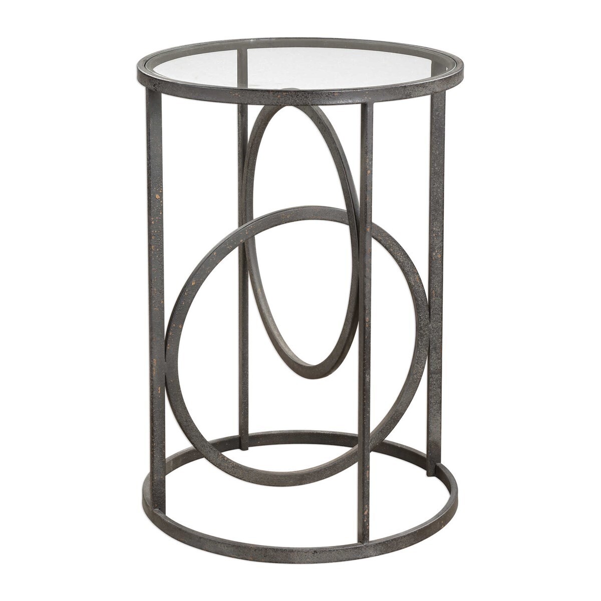 Interlocking Accent Plant Stand with Glass Top