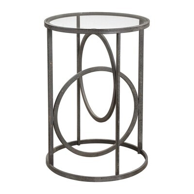Interlocking Accent Plant Stand with Glass Top