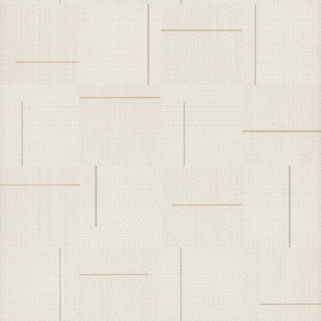 Geo Block Weave Wallpaper in Linen