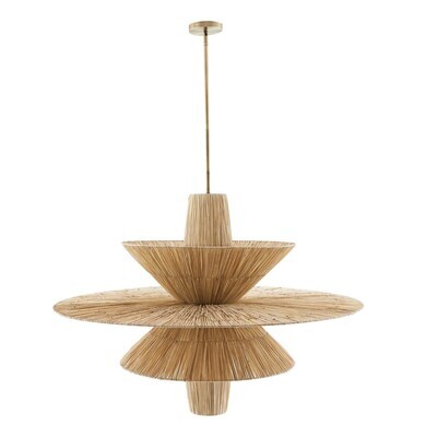 Shay 1-Light Natural Rattan Chandelier