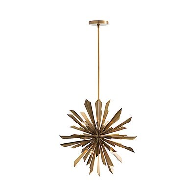 starburst chandelier in gold