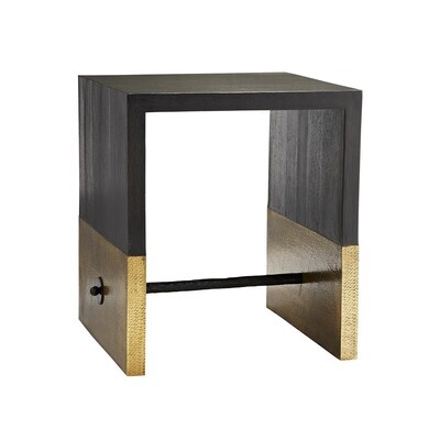 Lyle Square End Table in Cerused Sable