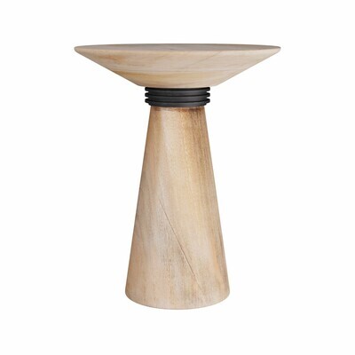 Tutt Mango Wood End Table in Whitewashed