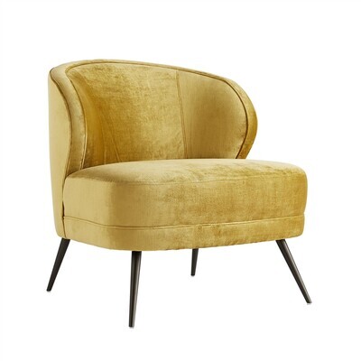 Kitts Accent Chair in Marigold Velvet