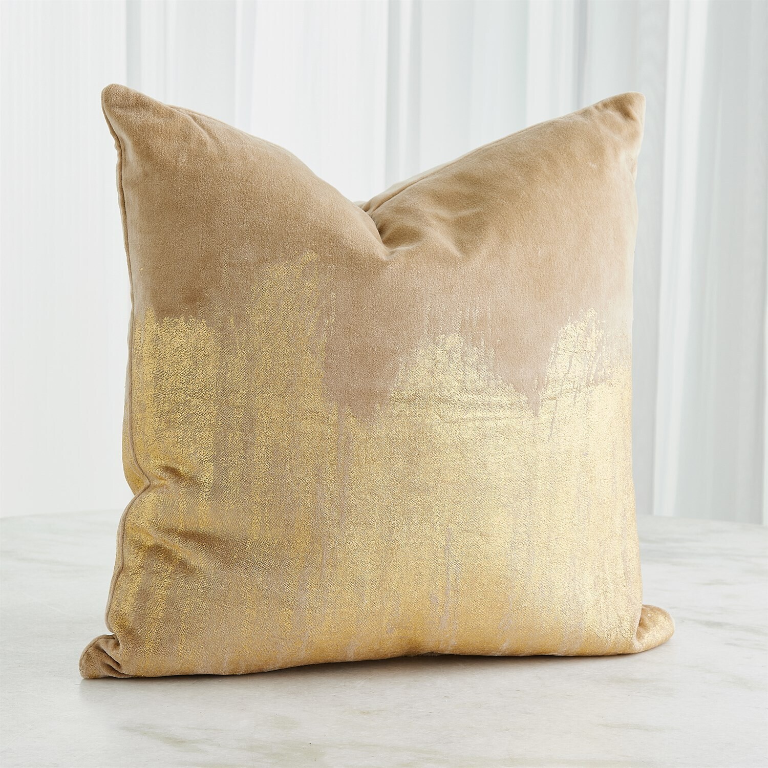 20" x 20" Thunder Square Pillow in Gold Leaf