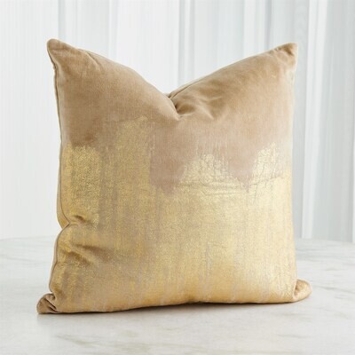 20" x 20" Thunder Square Pillow in Gold Leaf