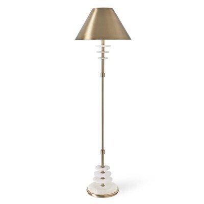 Alabaster Torch Buffet Lamp