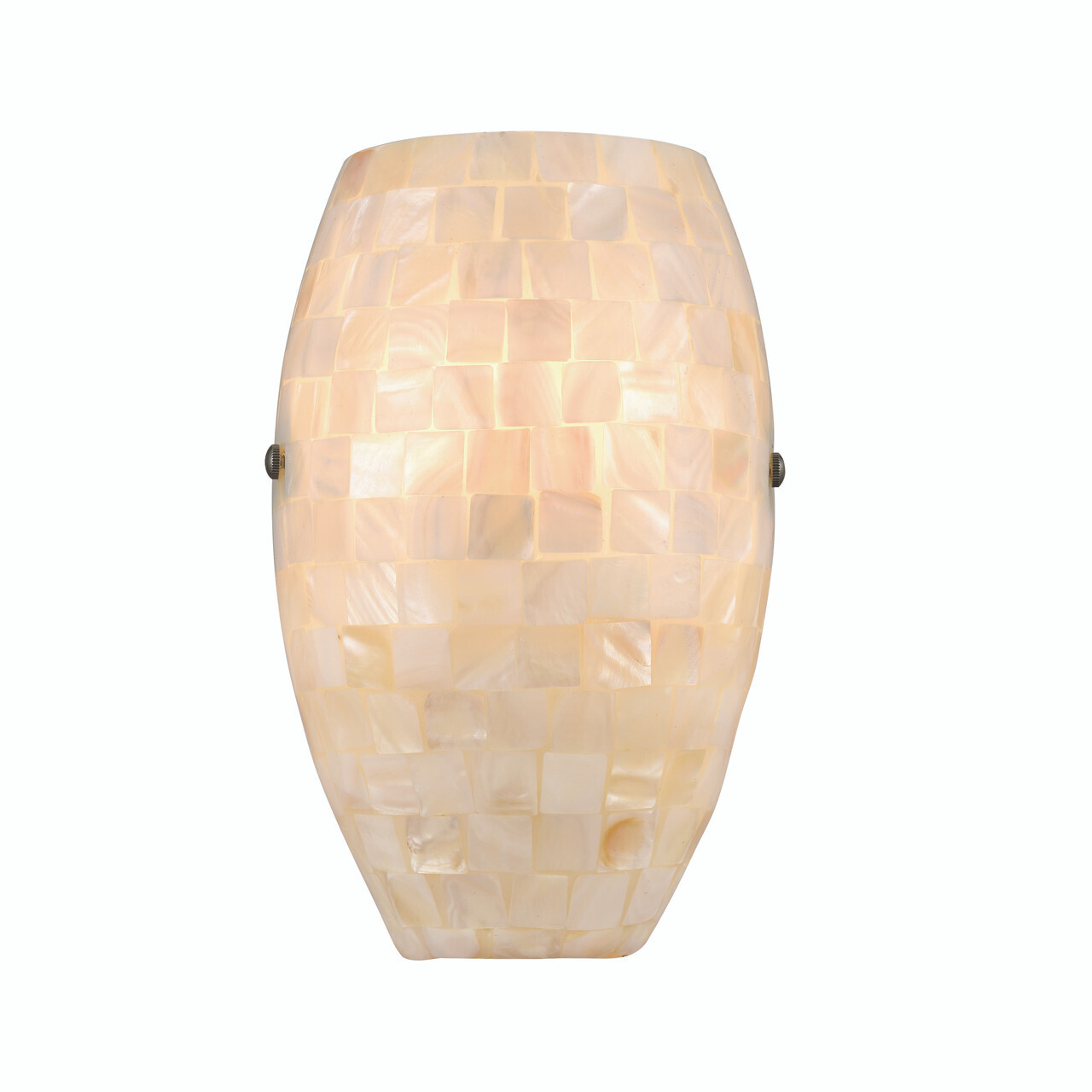 Mother Of Pearl and Capiz Shells Mosaic 1-Light Sconce