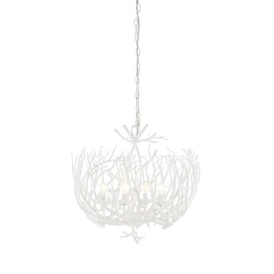 Cora Lee 4-Light Candle Style Chandelier in White Coral