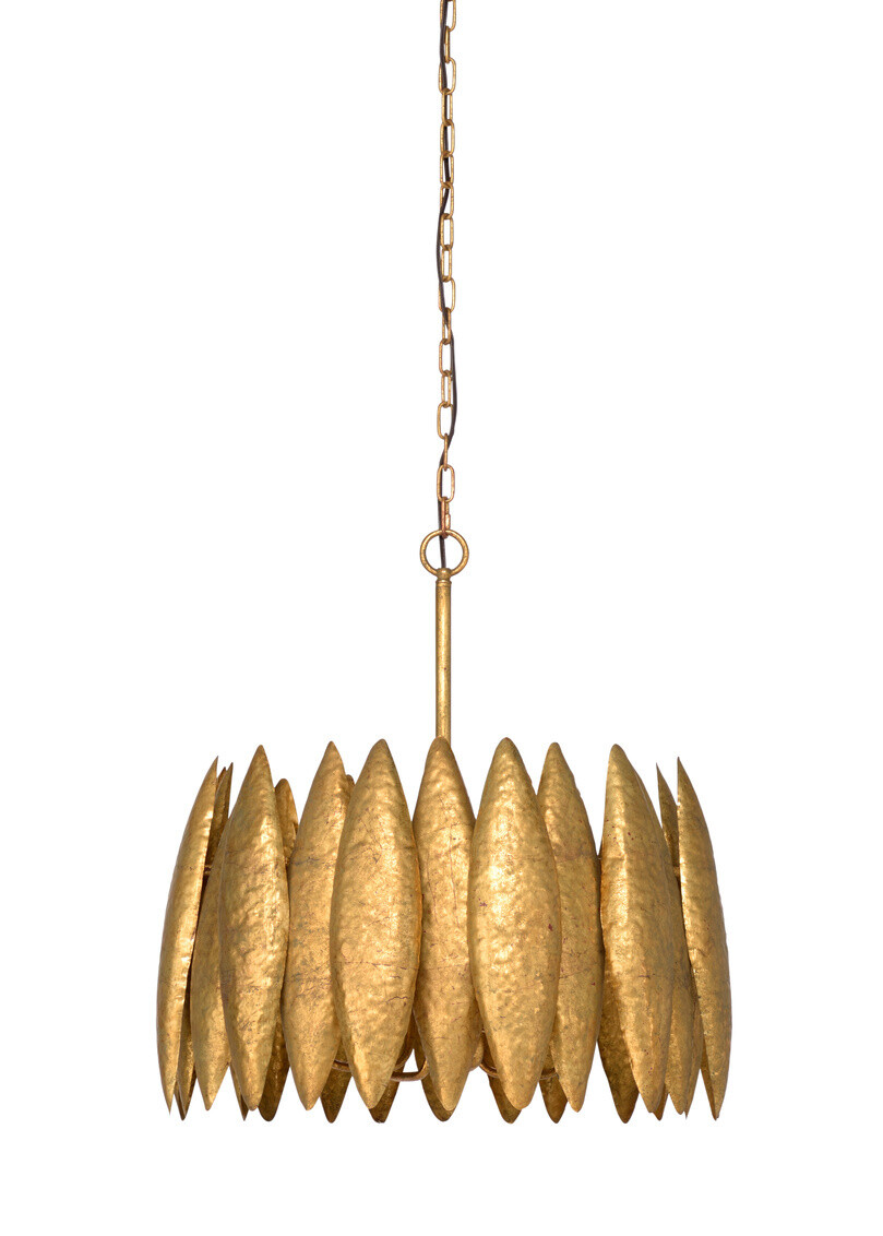 Ryland 4-Light Chandelier in Antique Gold Leaf