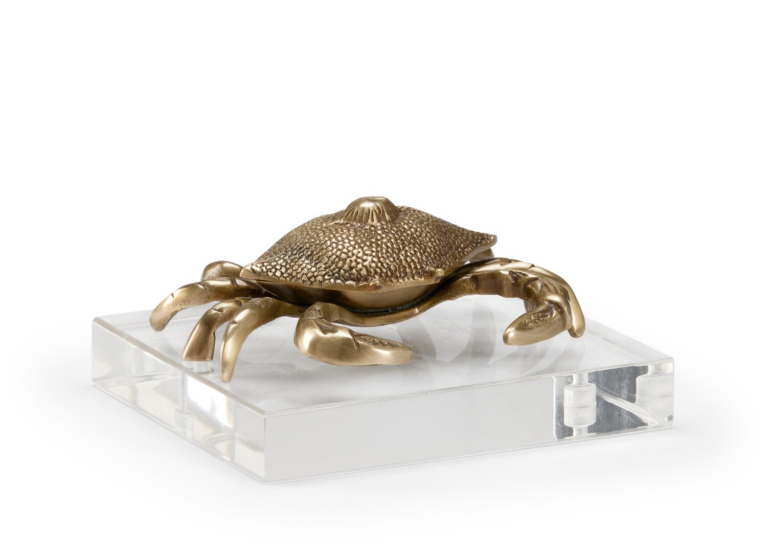 Brass Crab Sculpture with Acrylic Base