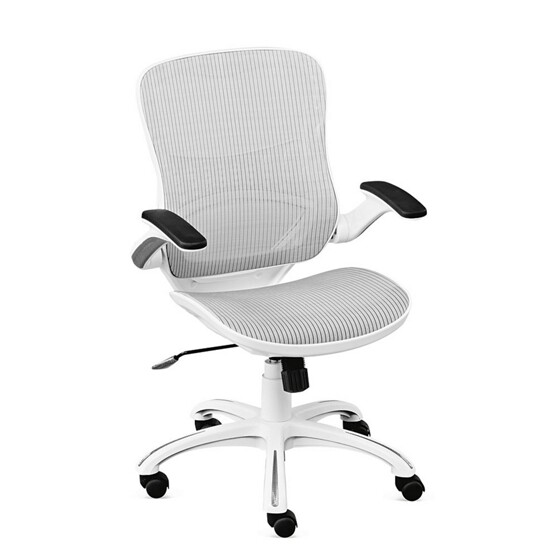 High-Back Ergonomic Mesh Swivel Office Chair with Flip-Up Arms