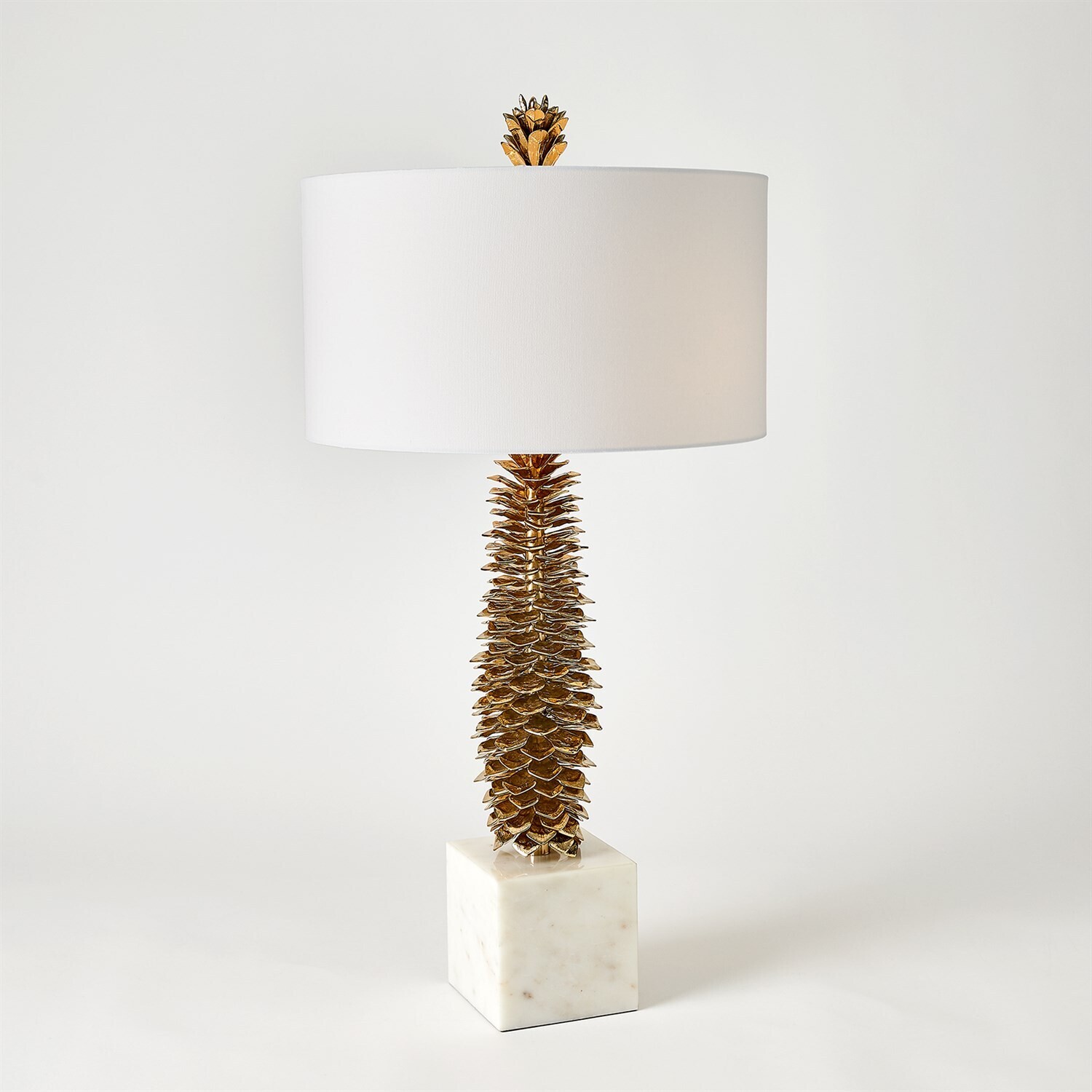 Modern Brass Pinecone Table Lamp
