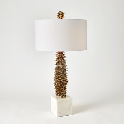 Modern Brass Pinecone Table Lamp