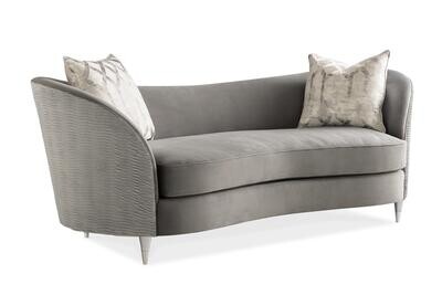 Round Arm Curved Sofa