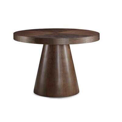 Solid Oak 42-inch Round Pedestal Dining Table