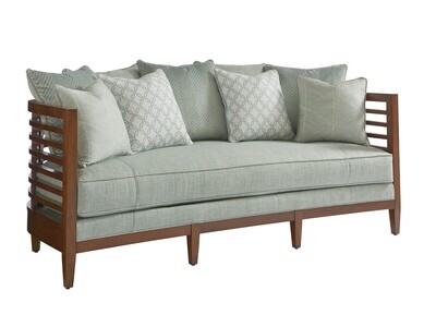 Ocean High Slat Back Open Frame Sofa
