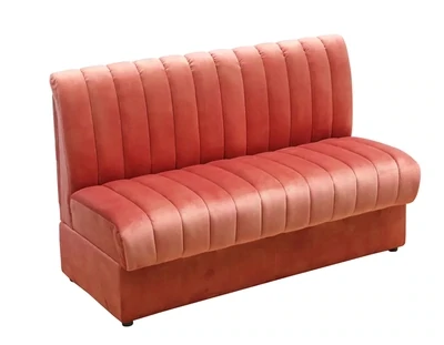 Straight Banquette Pink Velvet Sectional Seating