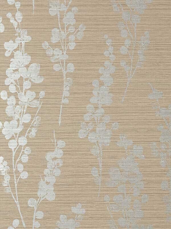 Spring Blooms Floral Bedroom Wallpaper in Taupe