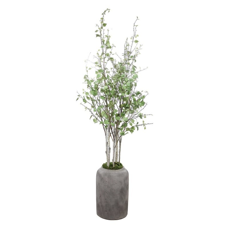 Aldis 78" Potted Green Artificial River Birch Tree