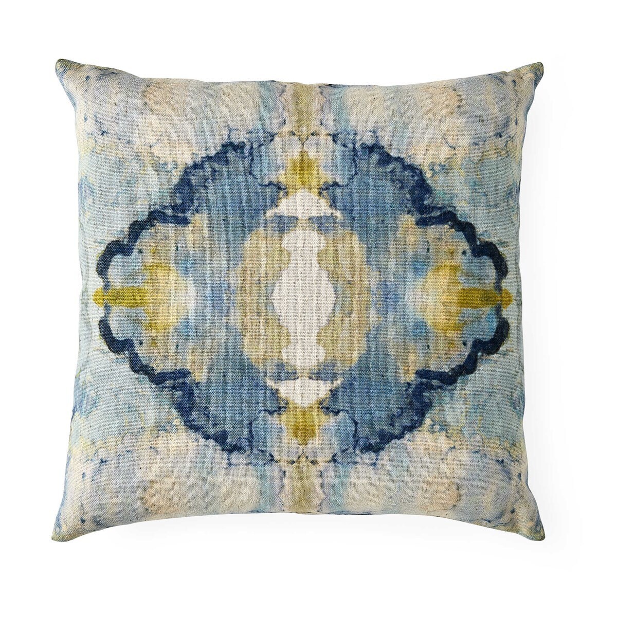 Blue Spectrum Watercolor Pillow