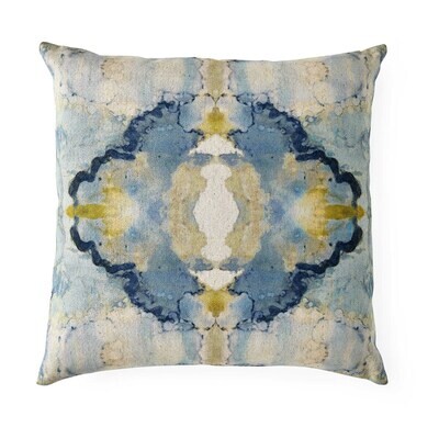Blue Spectrum Watercolor Pillow