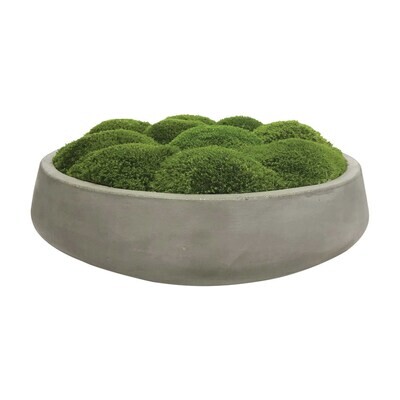large moss bowl centerpiece