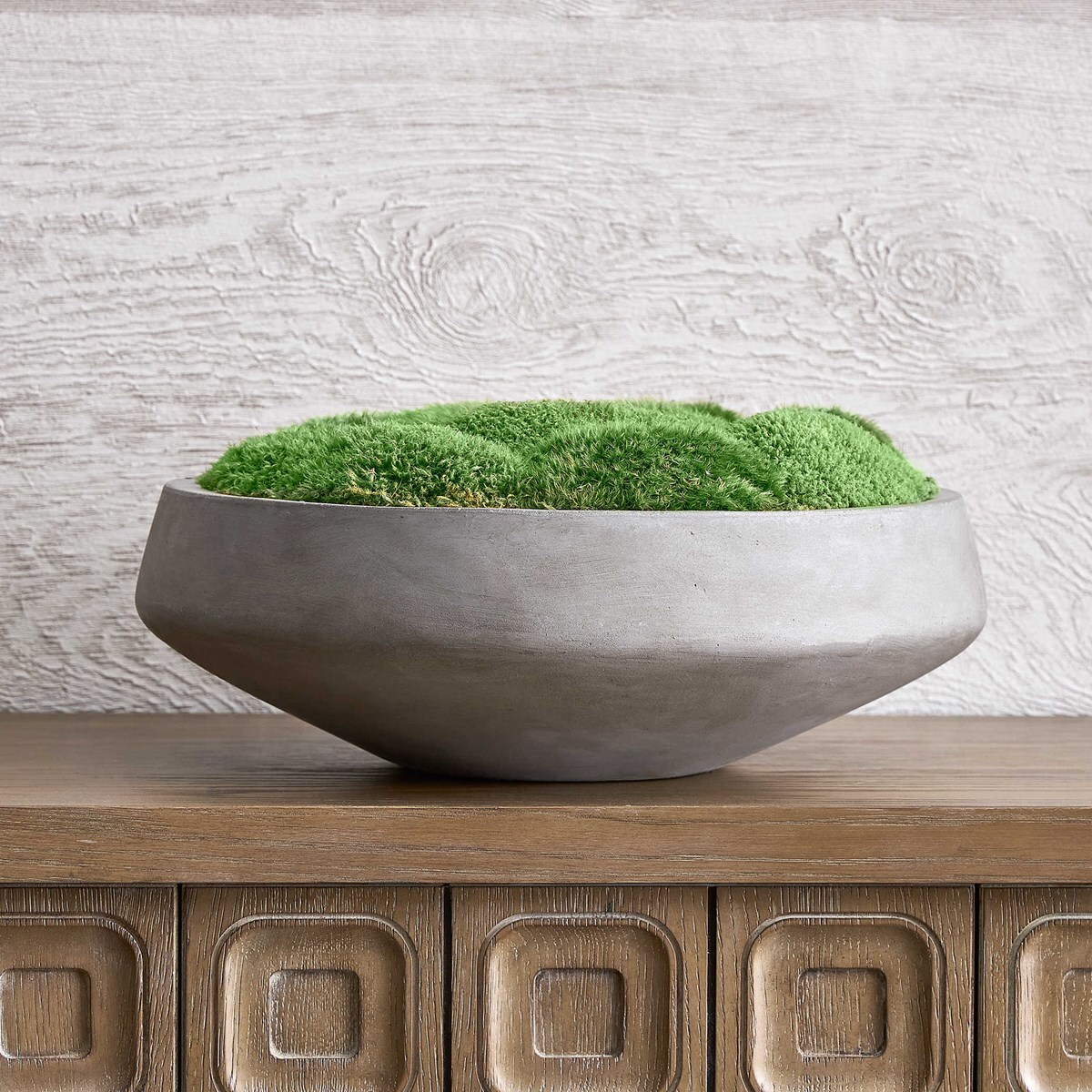 large moss bowl centerpiece