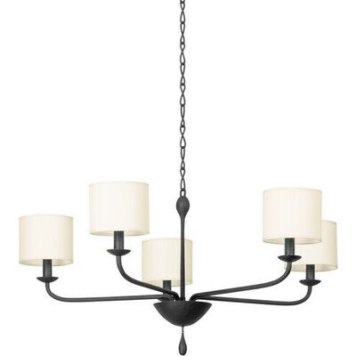 Osmond 5-Light Black Candlestick Chandelier with Shades