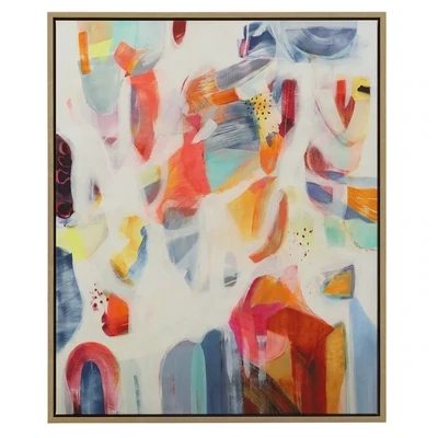 Colorful Modern Abstract Framed Canvas Wall Art