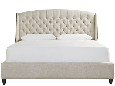 Elegant High Back Tufted King Bed with Headboard