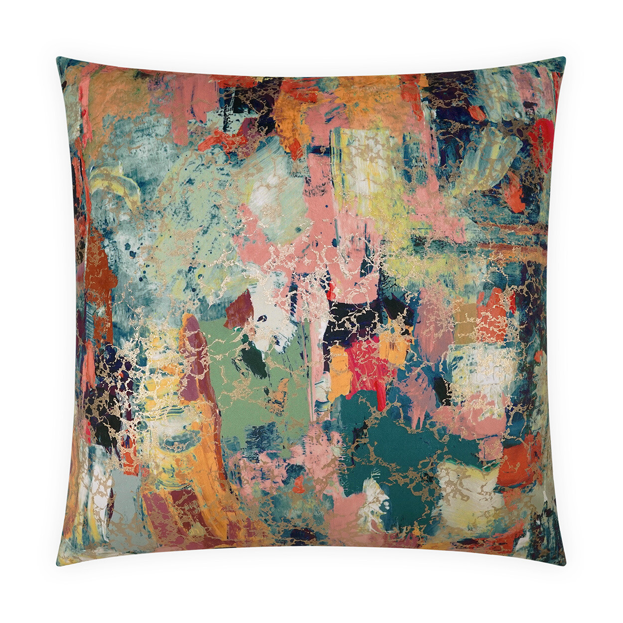 24" x 24" Multicolor Abstract Art Pillow