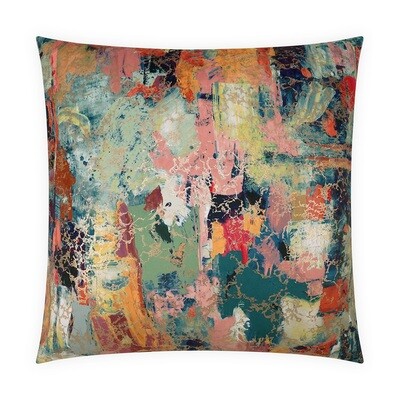 24" x 24" Multicolor Abstract Art Pillow